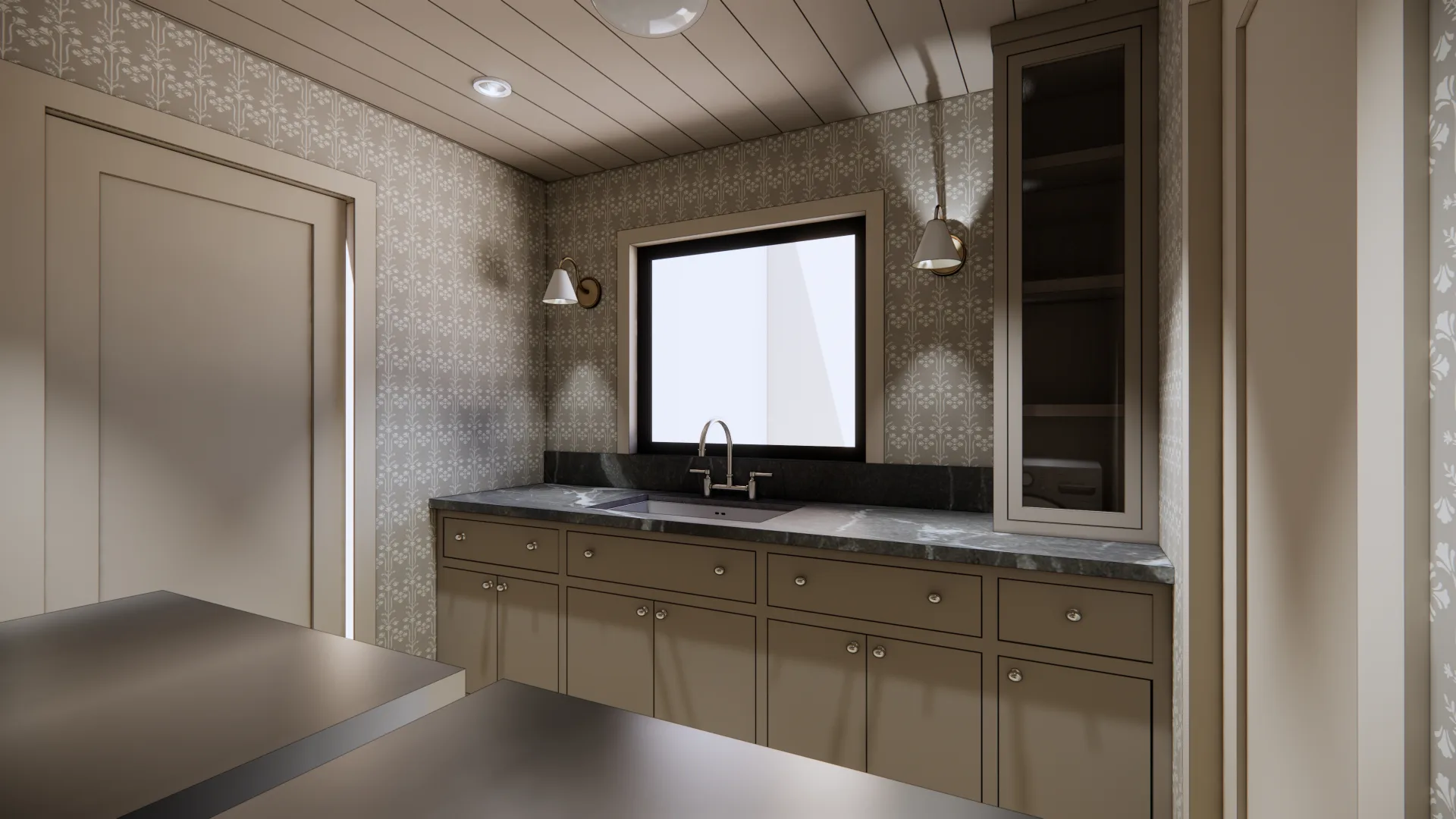 Laundry room design render 2