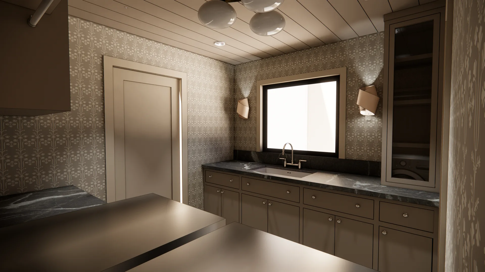 Laundry room design render