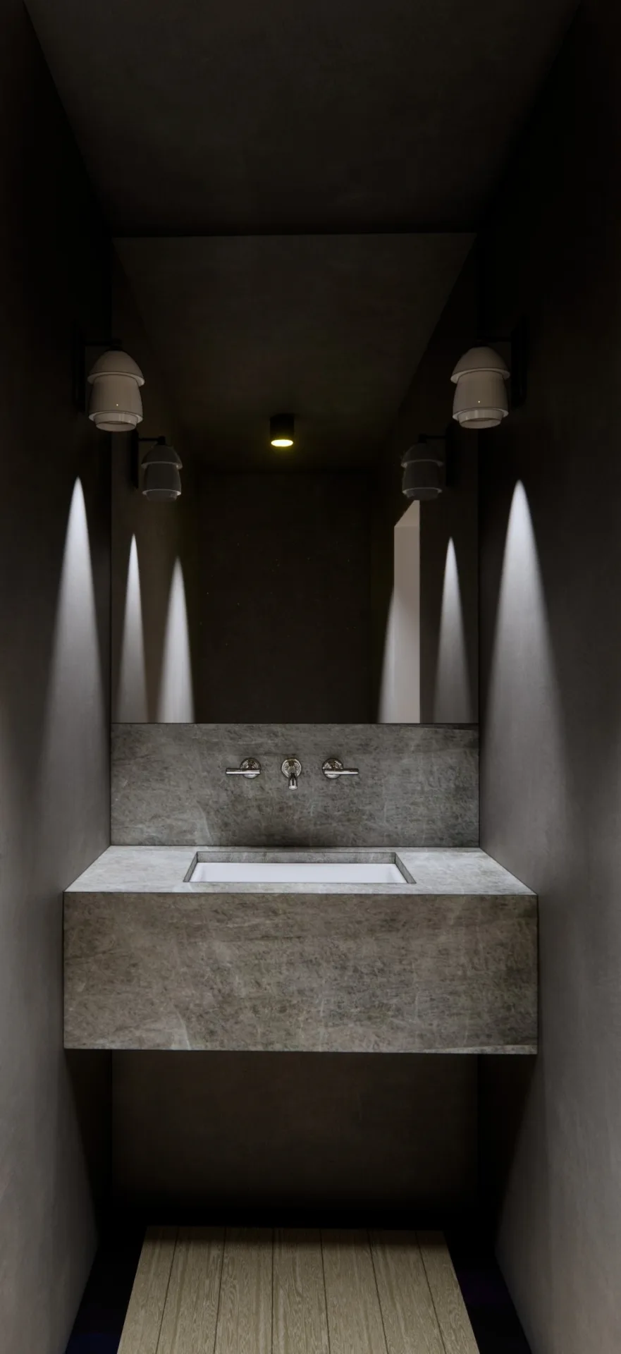 Powder room design render