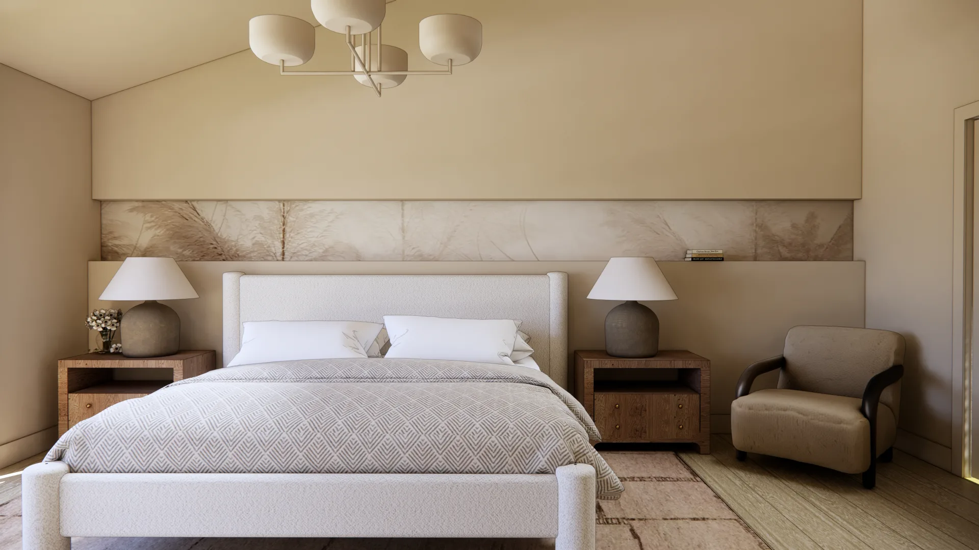 Primary bedroom design render