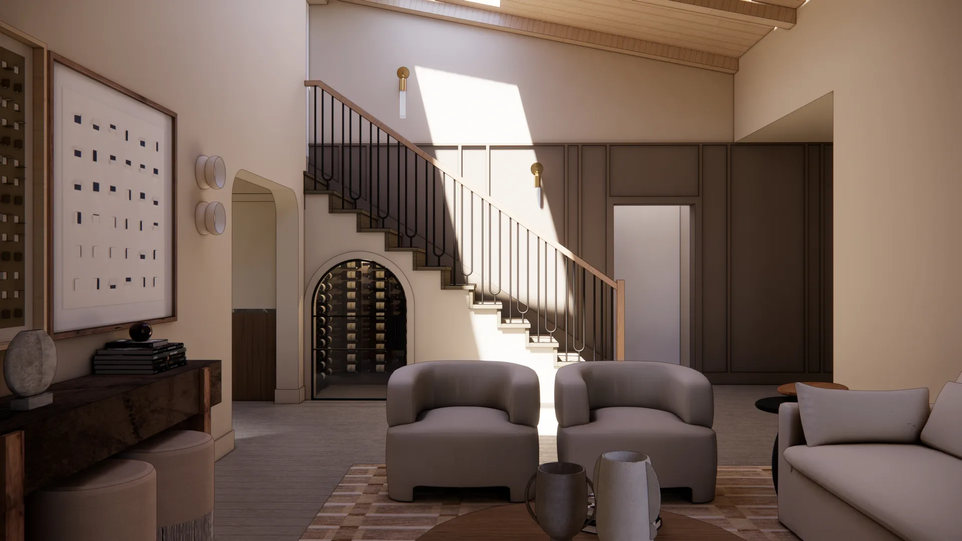 Entry and staircase design render